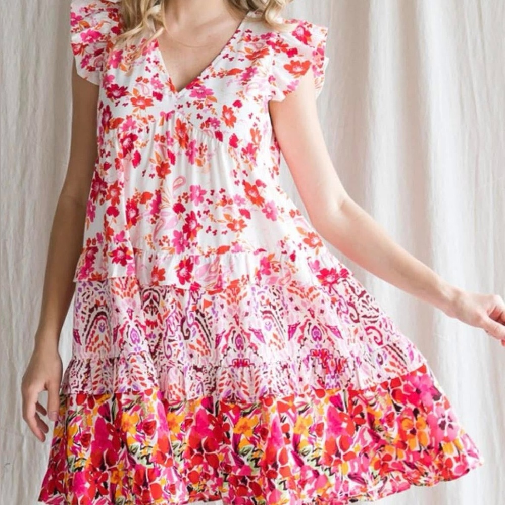 Floral V-Neck Dress